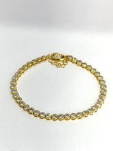 CZ bezel set diamond tennis bracelet